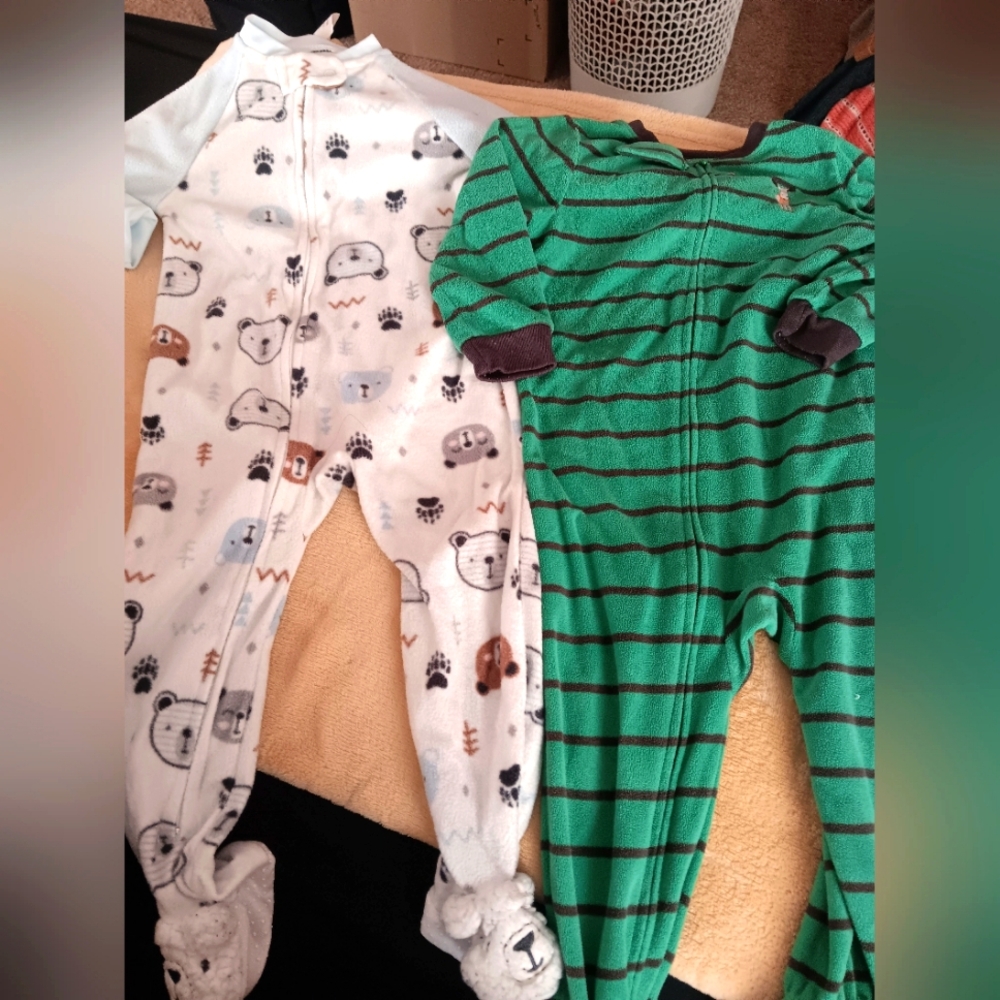 Boys size 24 month set of two blanket sleepers